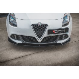 Накладка сплиттер на передний бампер на Alfa Romeo Giulietta рестайл